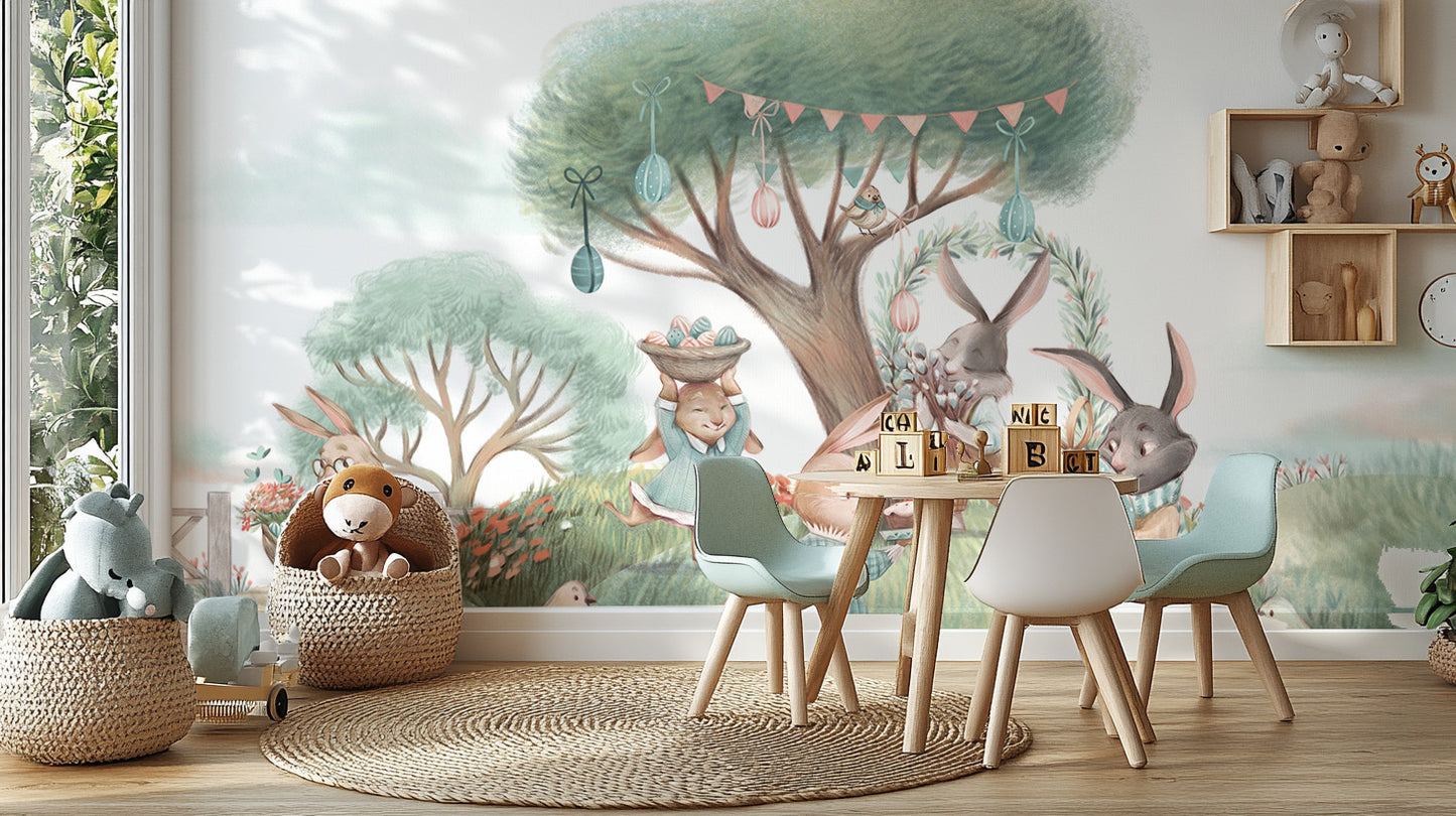 Mystical forest art wallpaper mural print