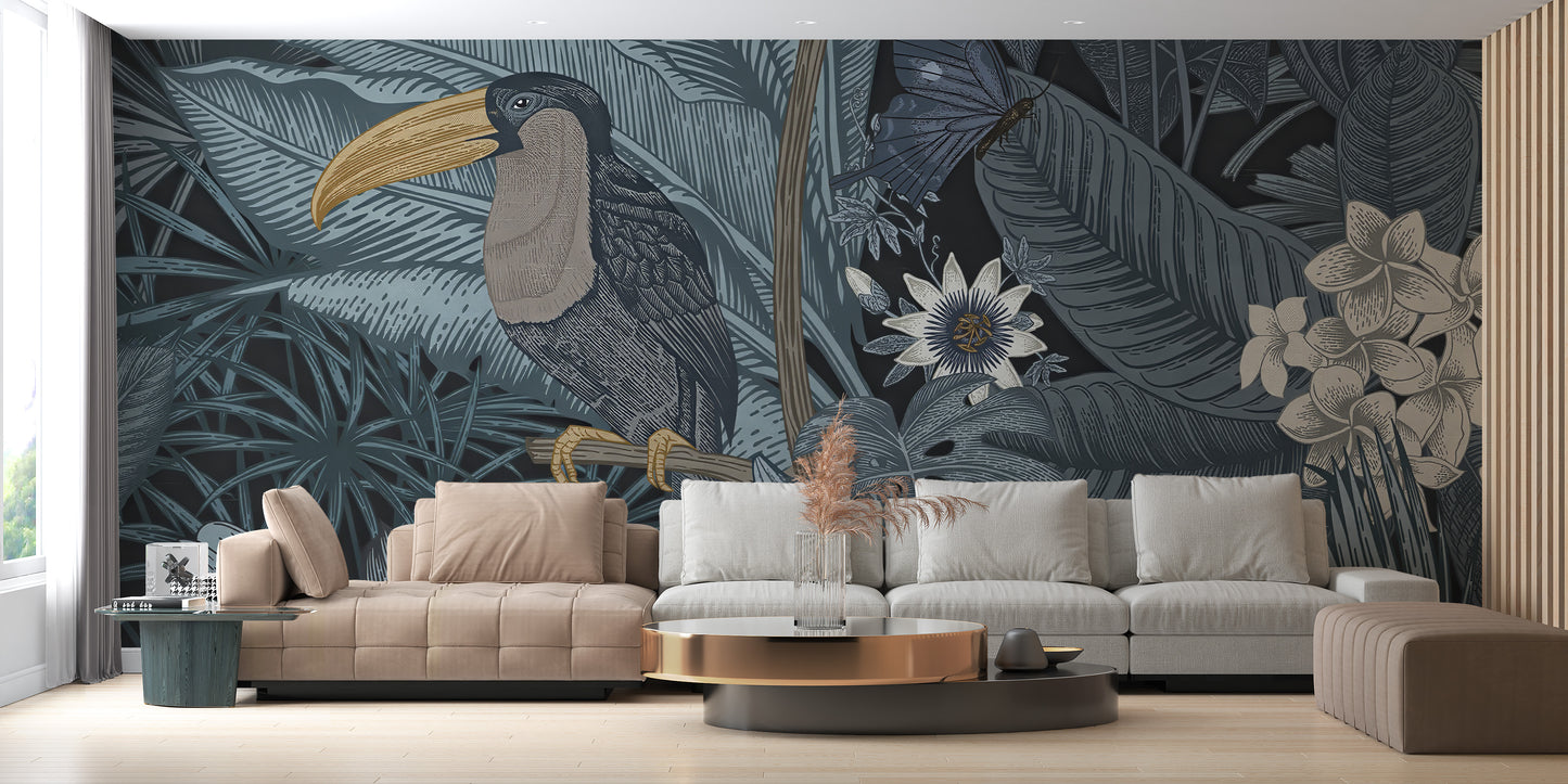 Tropical toucan wallpaper perfect bold decor