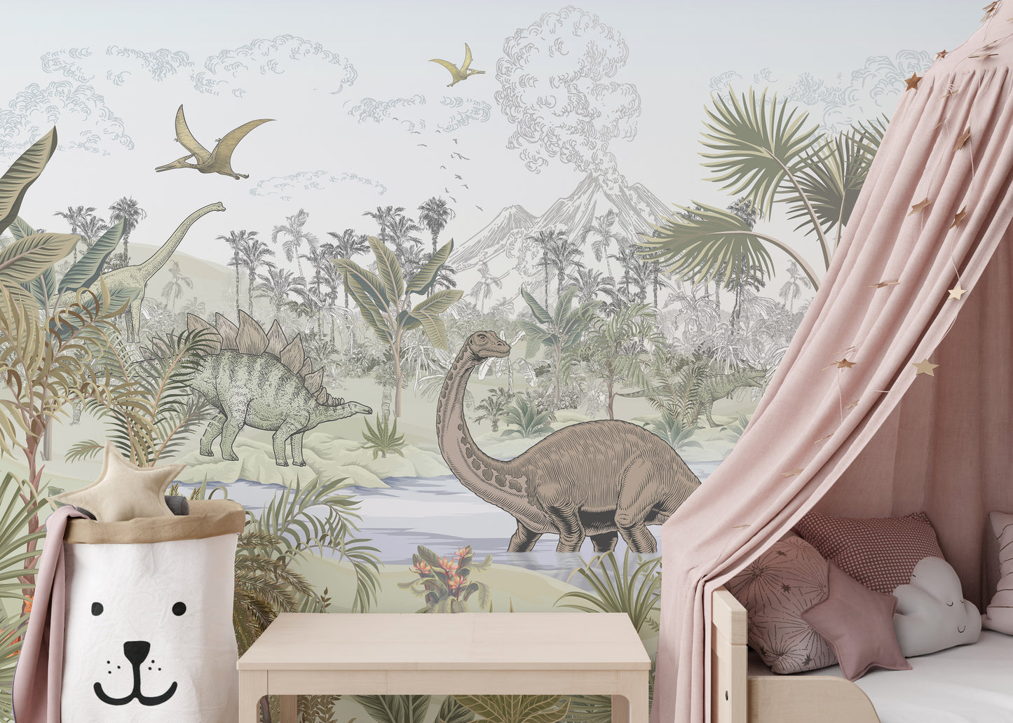 Dinosaur Valley Wallpaper Mural for a bold room