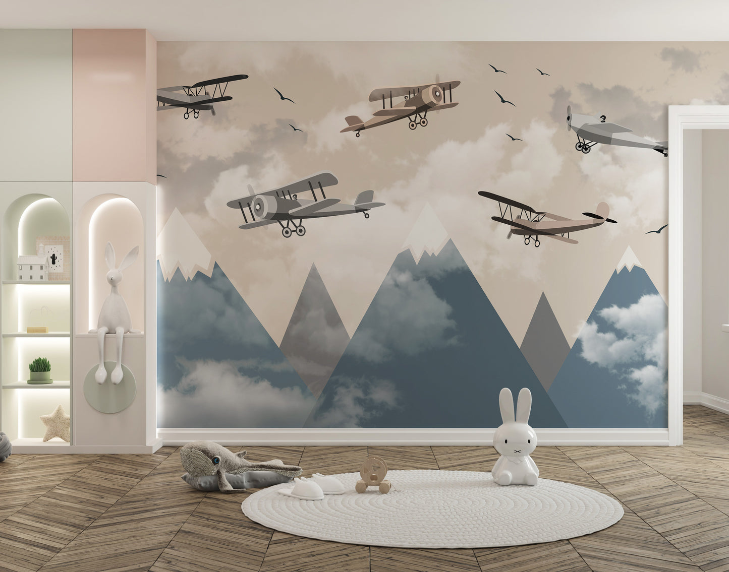 Alpine Flight Adventure Wall Mural for kids' imaginations