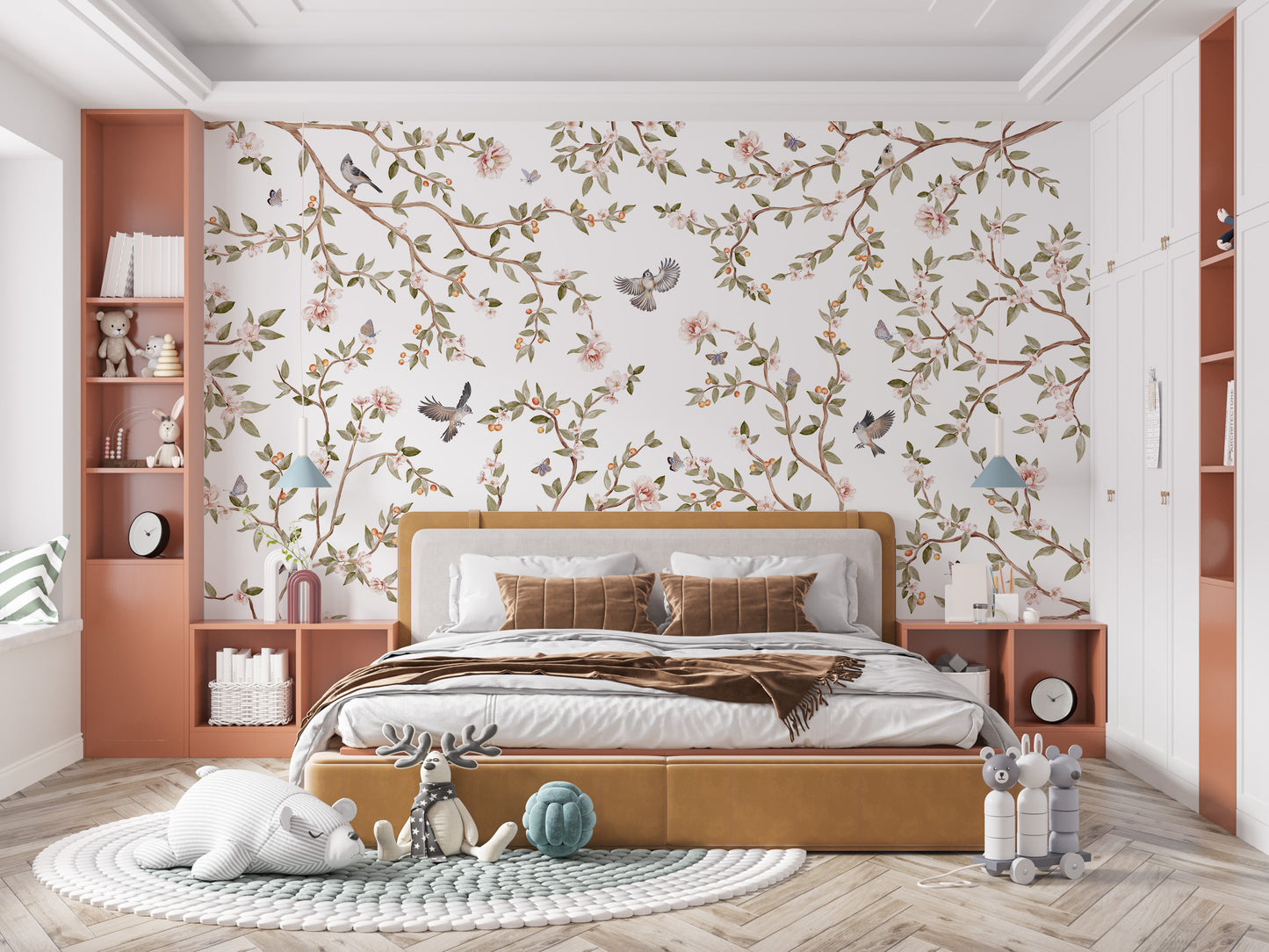 Stylish Summer Roses wallpaper for blooming interiors.
