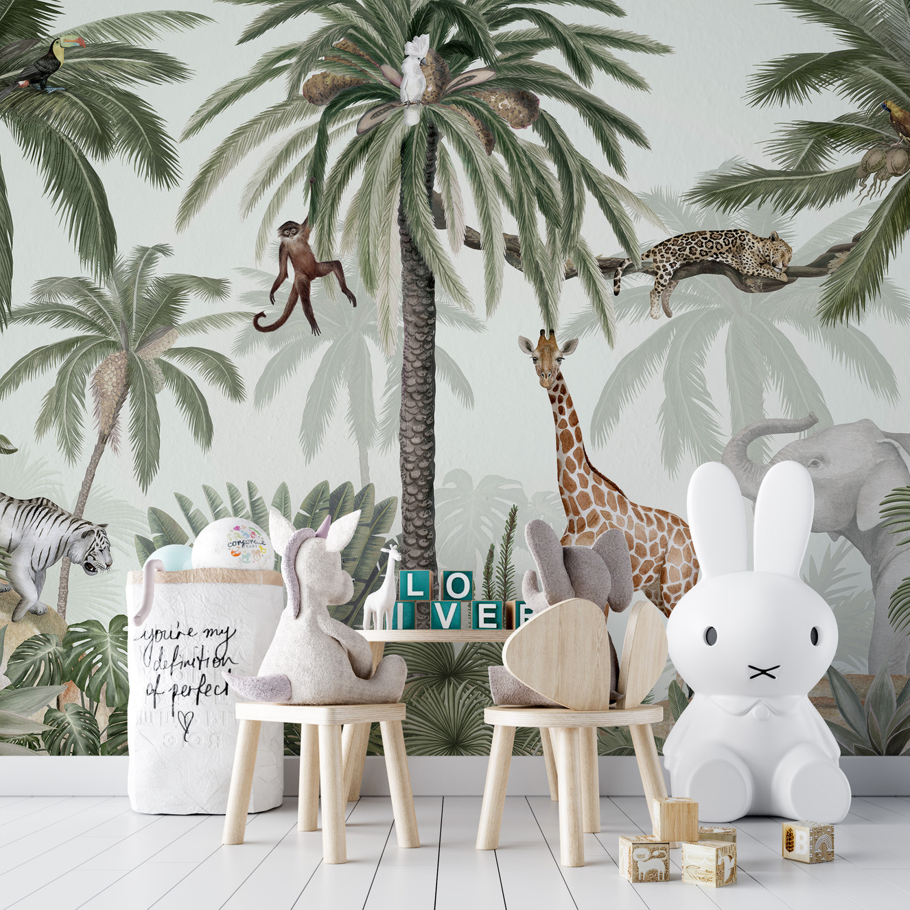 Transform walls with Tropical Jive mural wallpaper.
