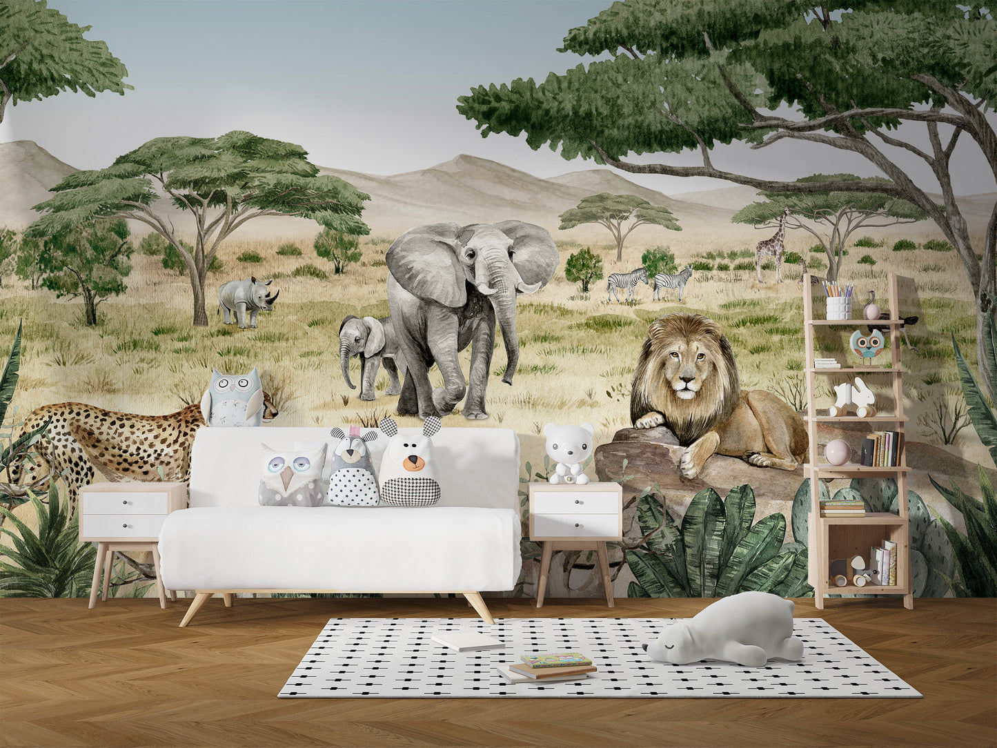 Stylish Savannah Secret mural for effortless decor.