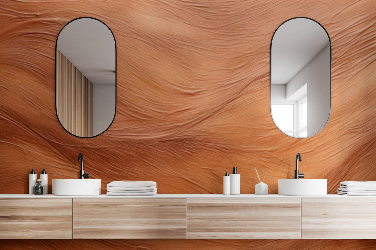 Modern southwest style desert waves wallpaper wall mural.