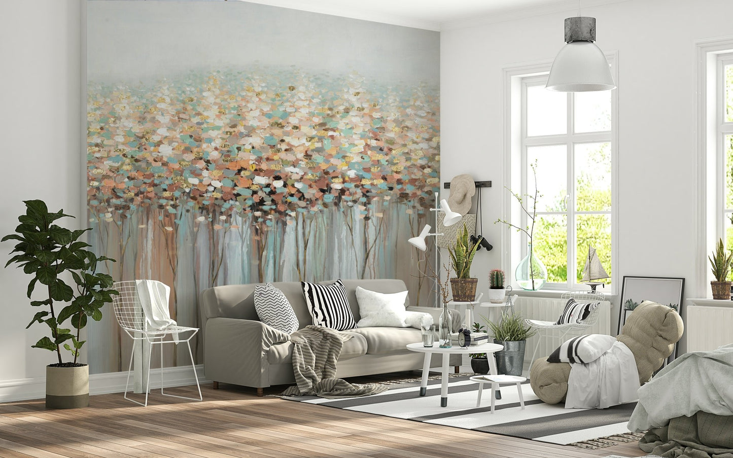 Abstract Forest Wall Mural - Wallanza