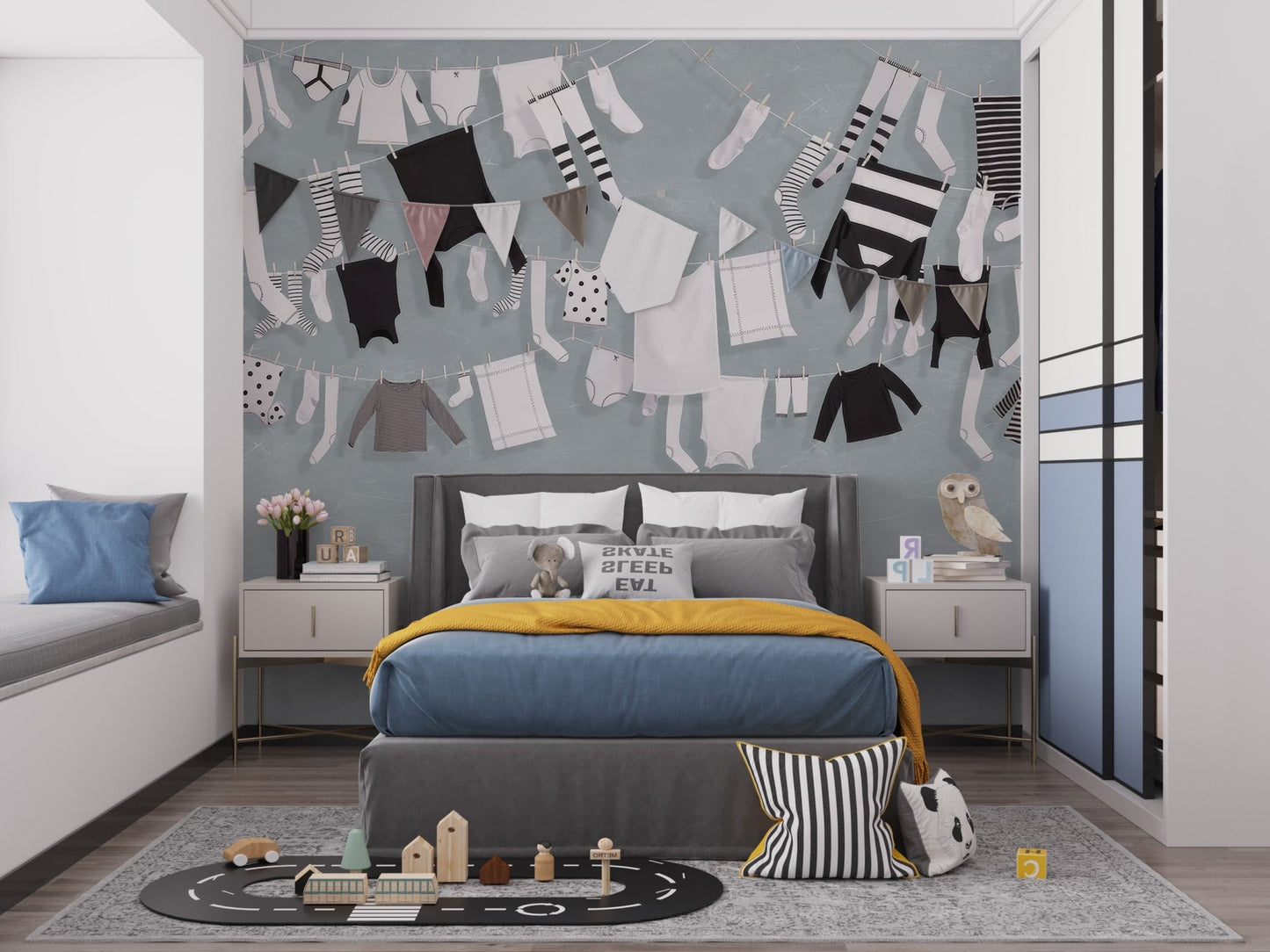 Aesthetic Baby Clothing Wall Mural - Wallanza