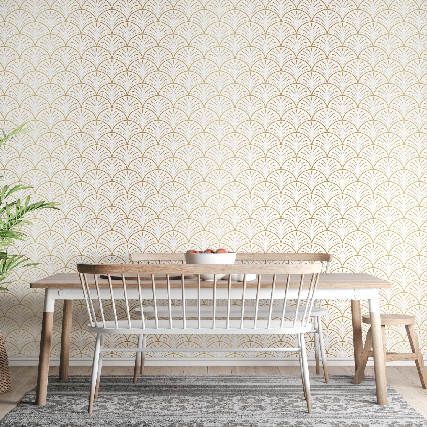 Removable arch wallpaper for statement walls
