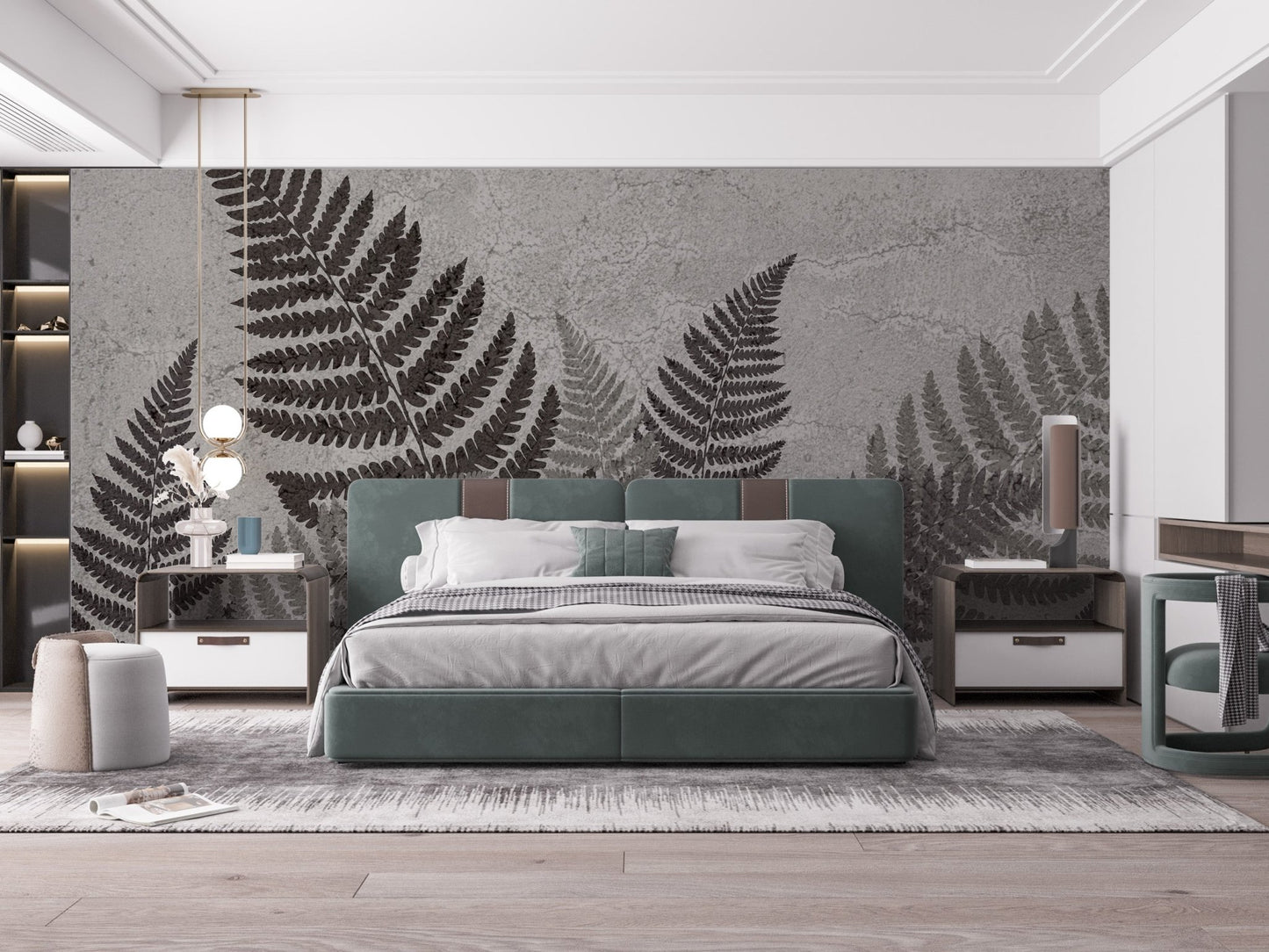 Botanical Shadows Wallpaper Mural - Wallanza