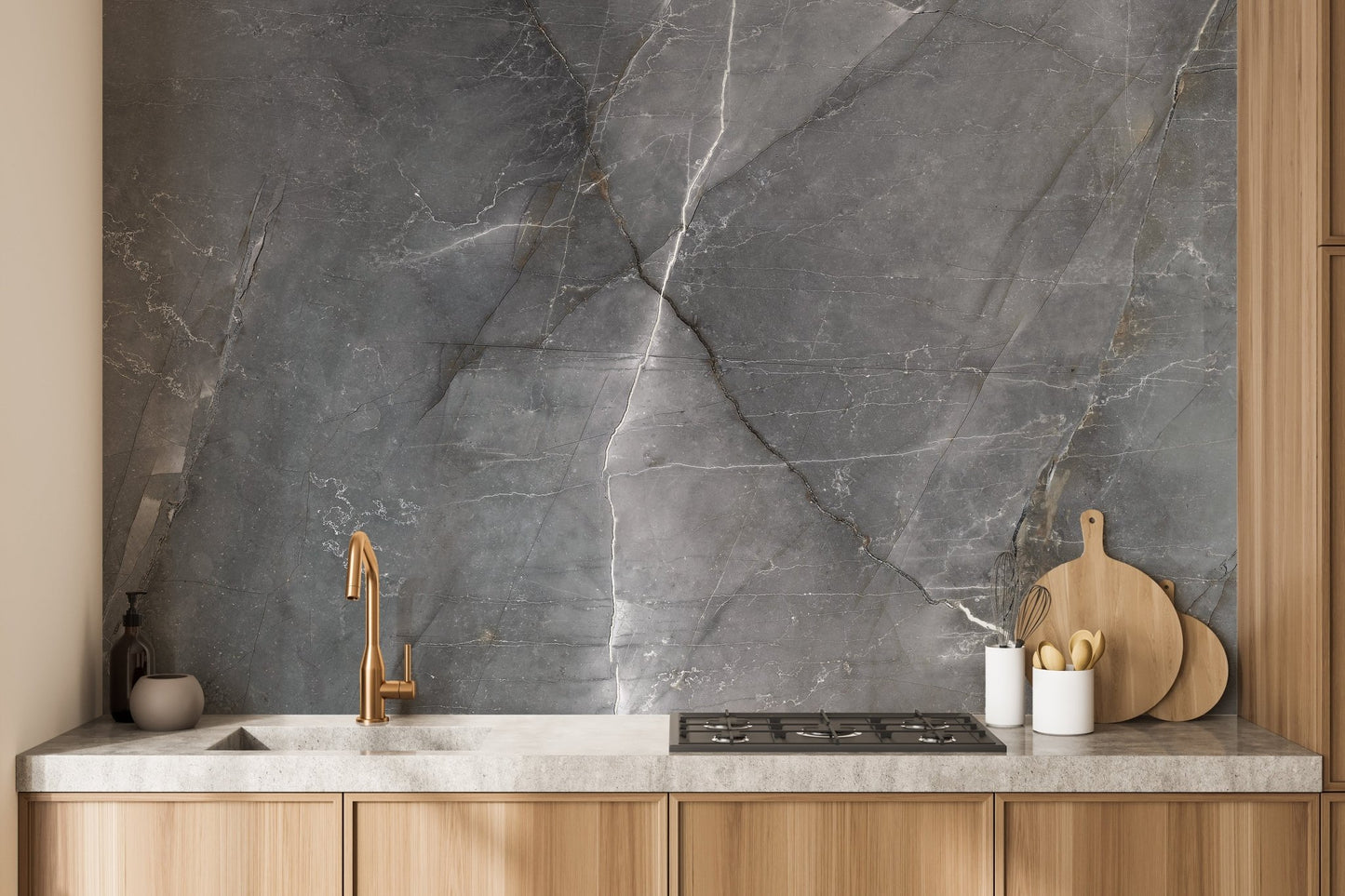 Marble texture mural for luxurious interiors
