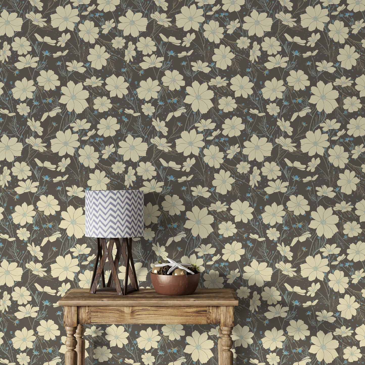 Sophisticated flower wallpaper for modern home styling projects.