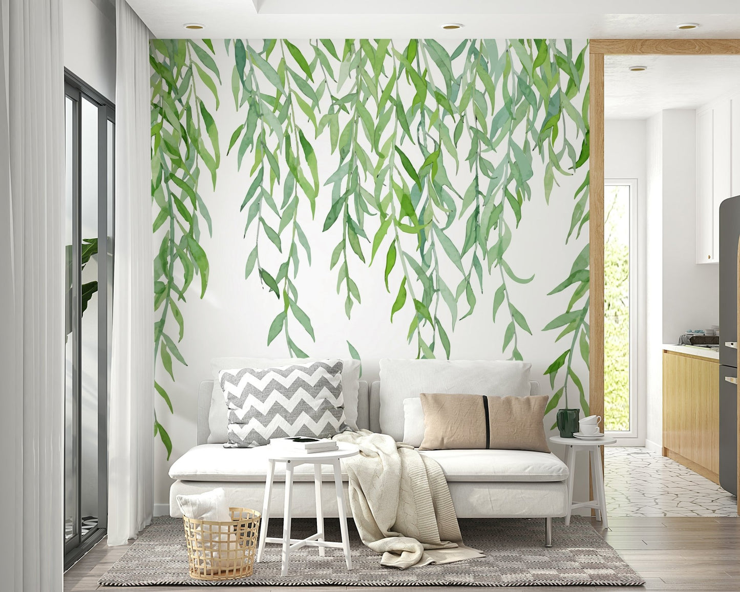 Hanging Leaves Wall Mural - Wallanza