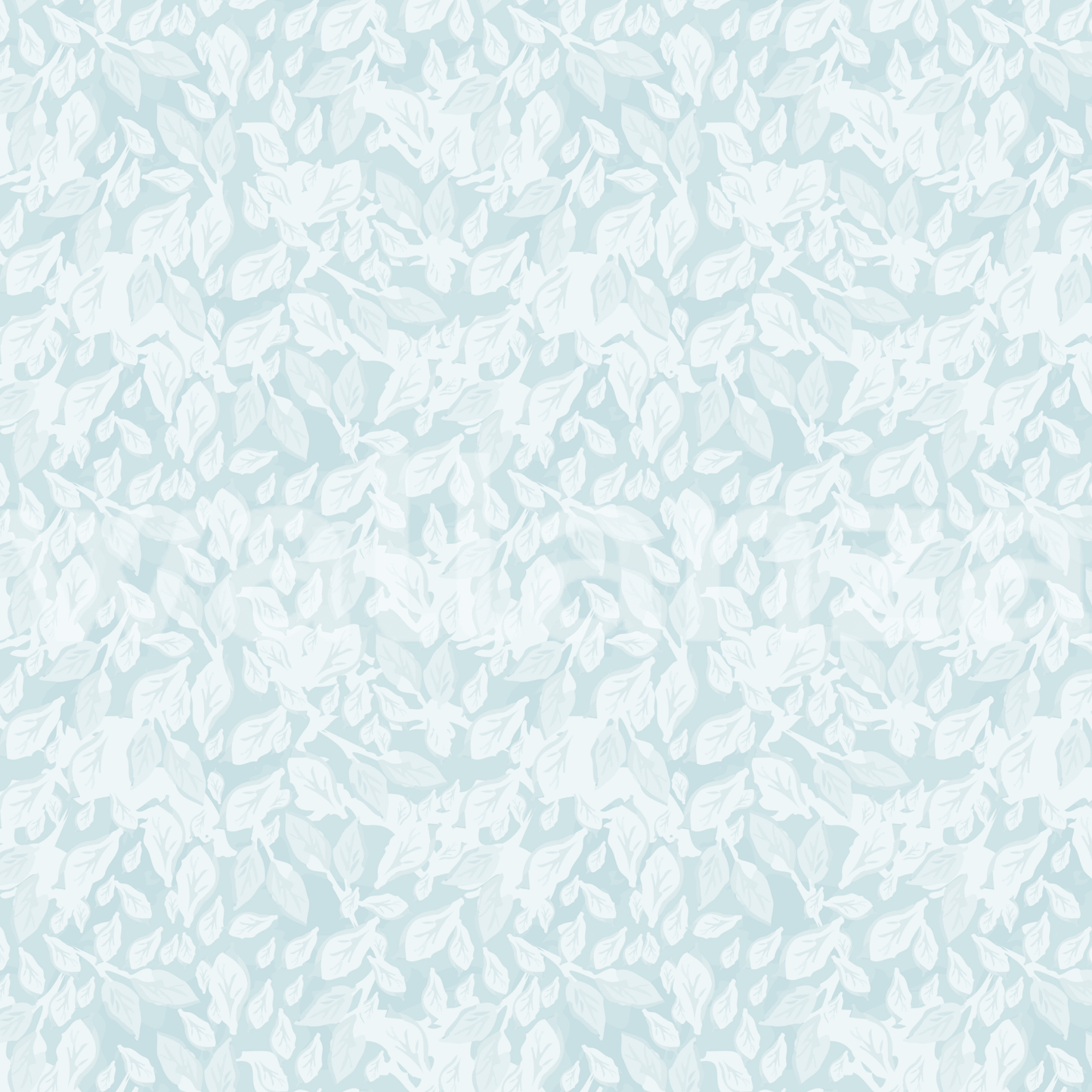 Texture detail of Leaves In Deep Sky Blue Wallpaper showing white leaf outlines.