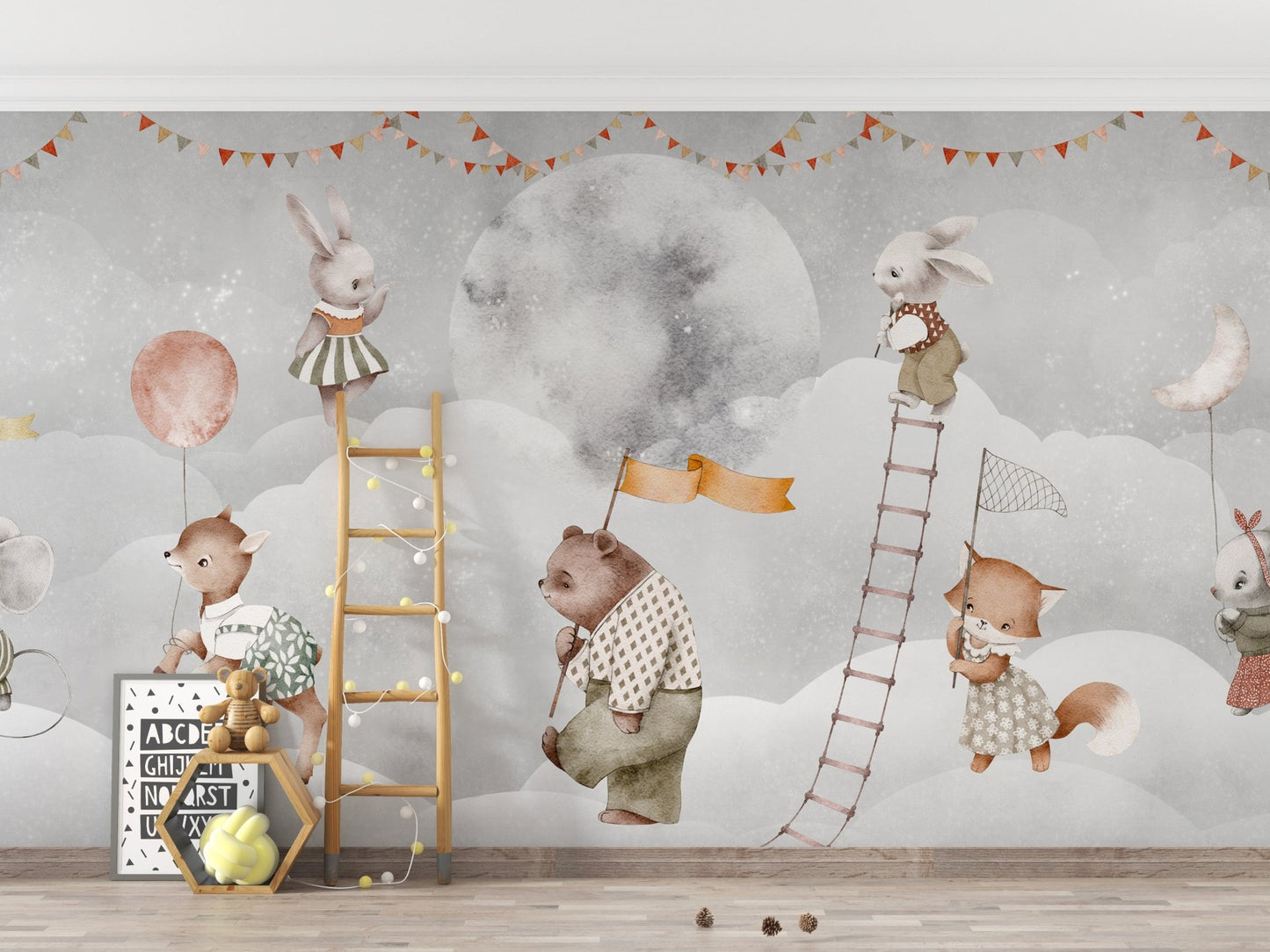 Magical Moon Bears Wallpaper Mural - Wallanza