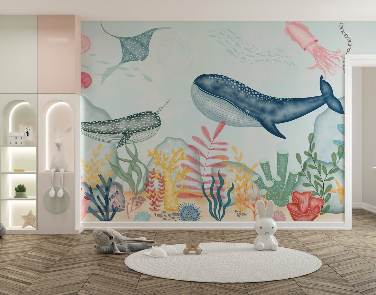Marine Life Wallpaper Mural - Wallanza