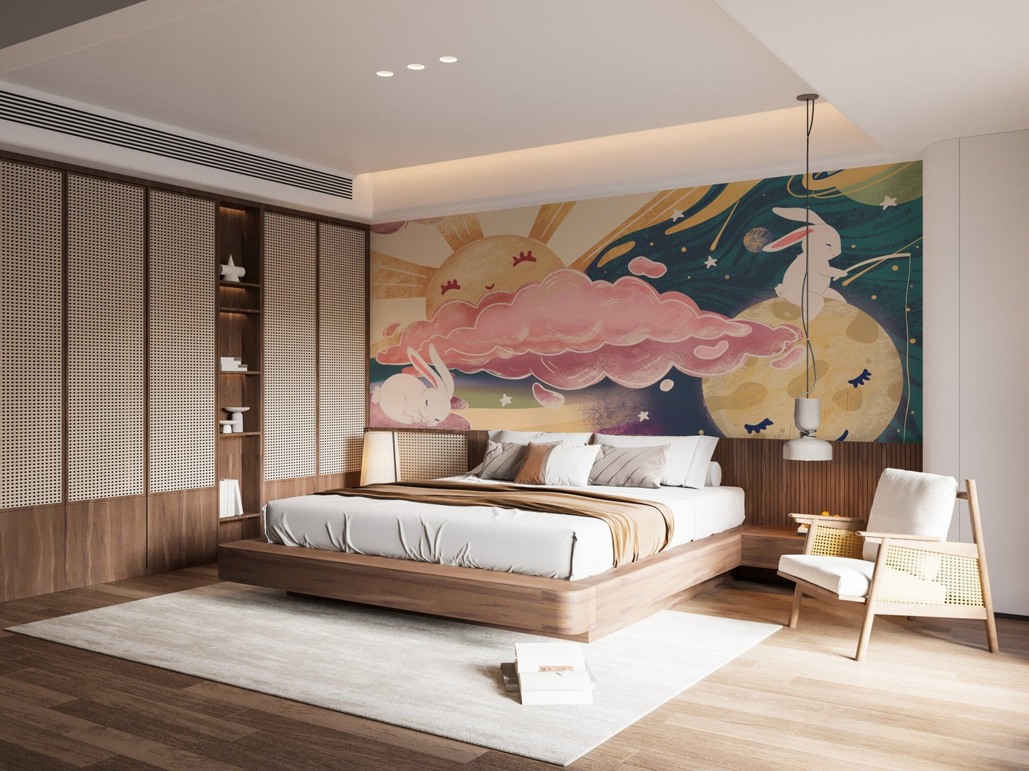 Pastel sunset wall mural