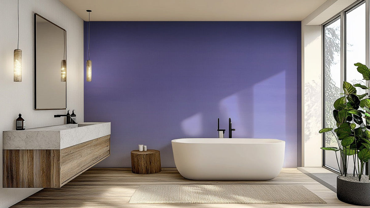 Elegant periwinkle to light purple gradient wall mural.