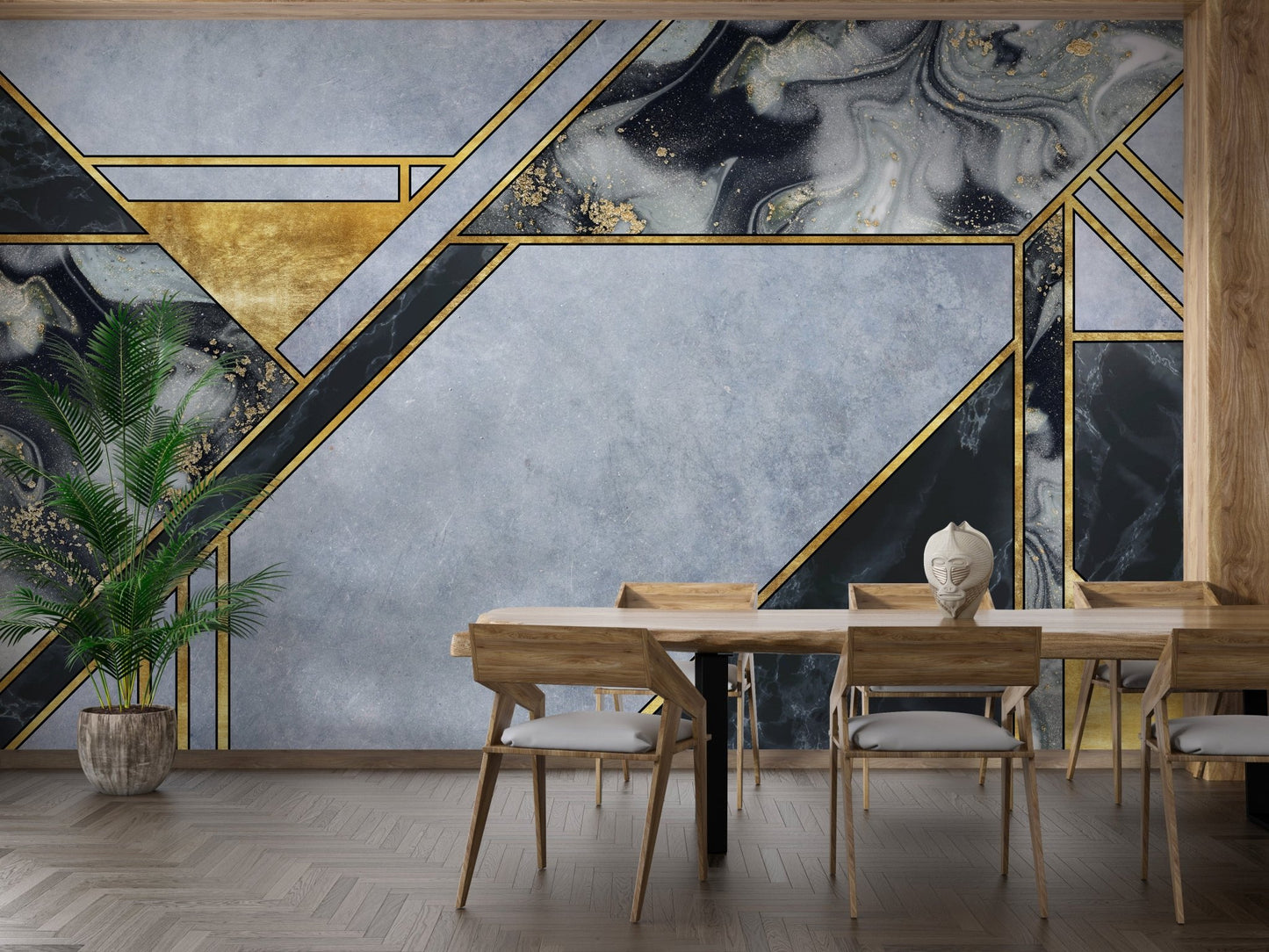Wall mural showcasing realistic marble designs for refined spaces.