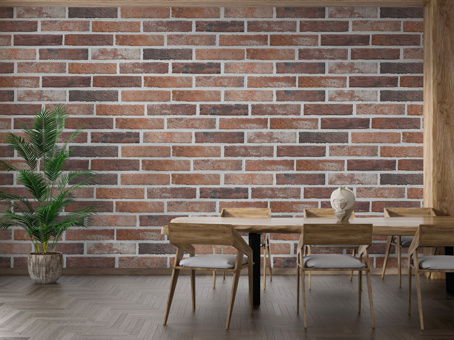 Removable Antique Brick Wallpaper Mural for Interiors