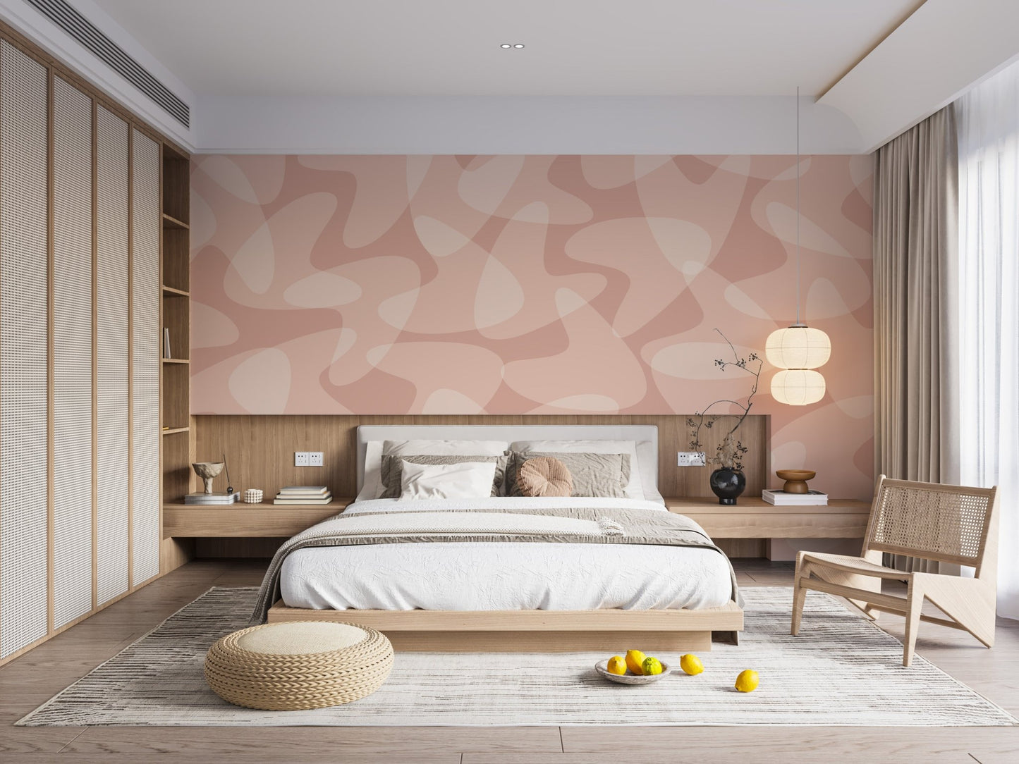 Retro boomerang wallpaper for trendy spaces