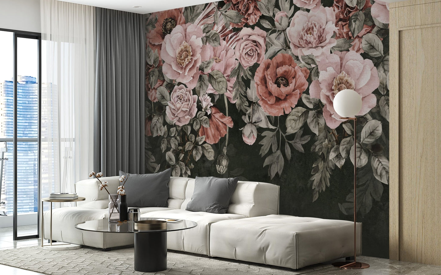 Romantic Blossoms Wall Mural - Wallanza
