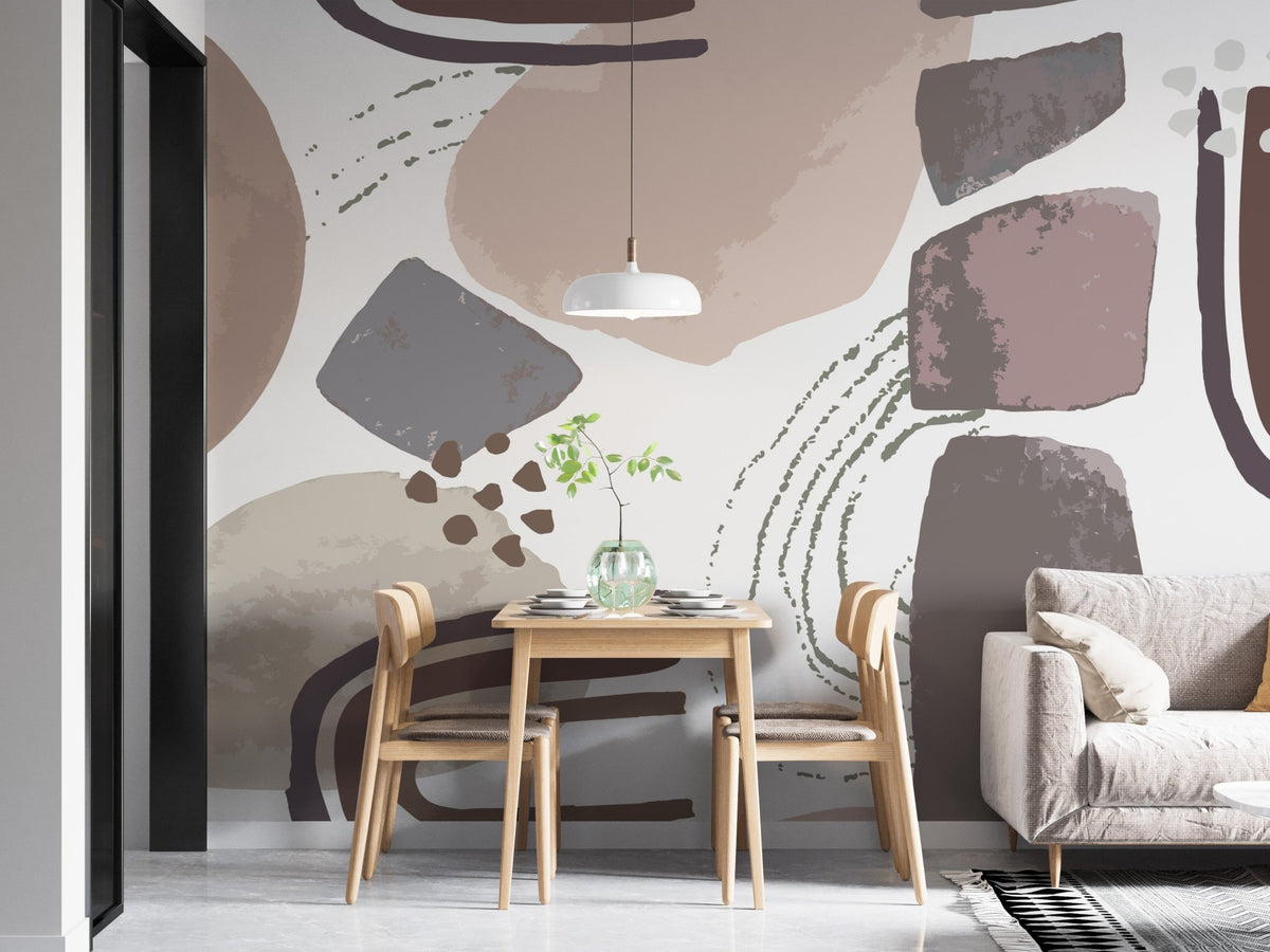 Scandinavian-inspired wallpaper mural for calming decor.