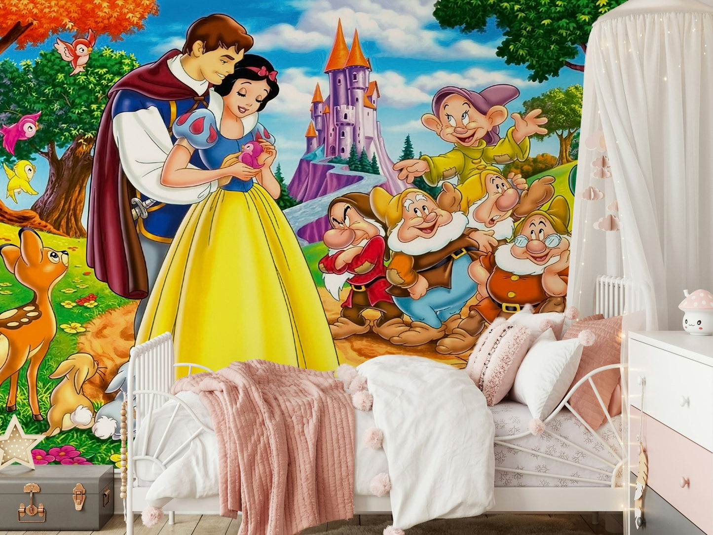 Snow White’s Enchanted Forest Gathering Wall Mural - Wallanza