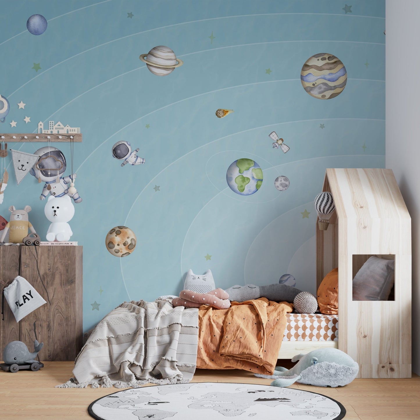 Space Joy Light Wall Mural - Wallanza