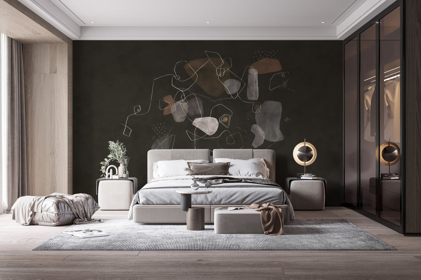 Stylish Abstract Wallpaper Mural - Wallanza
