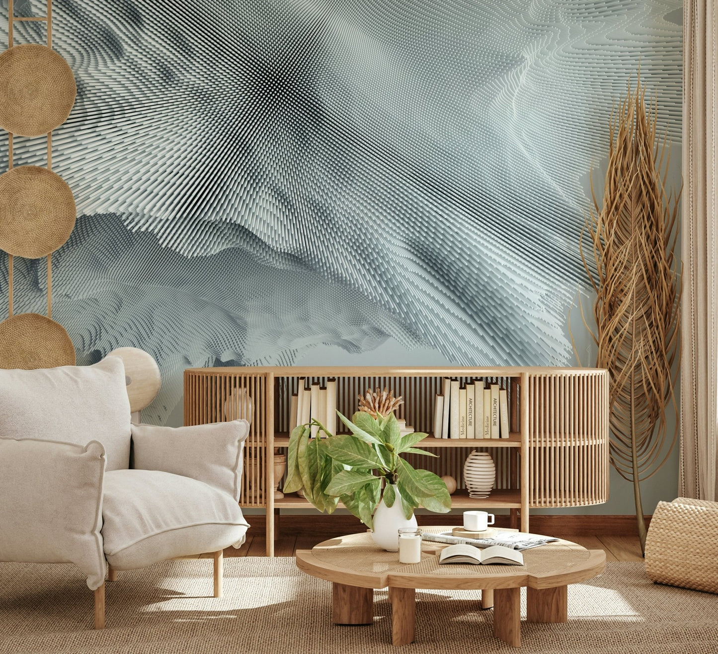 Subtle Peaks Textured Gradient Wall Mural - Wallanza