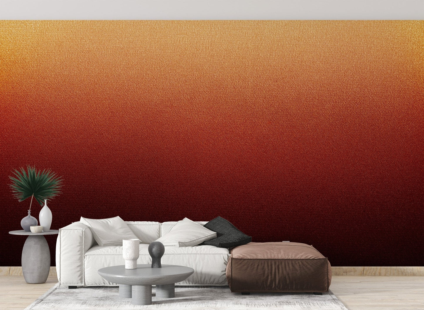 Vibrant warm color gradient wall mural with textured surface.
