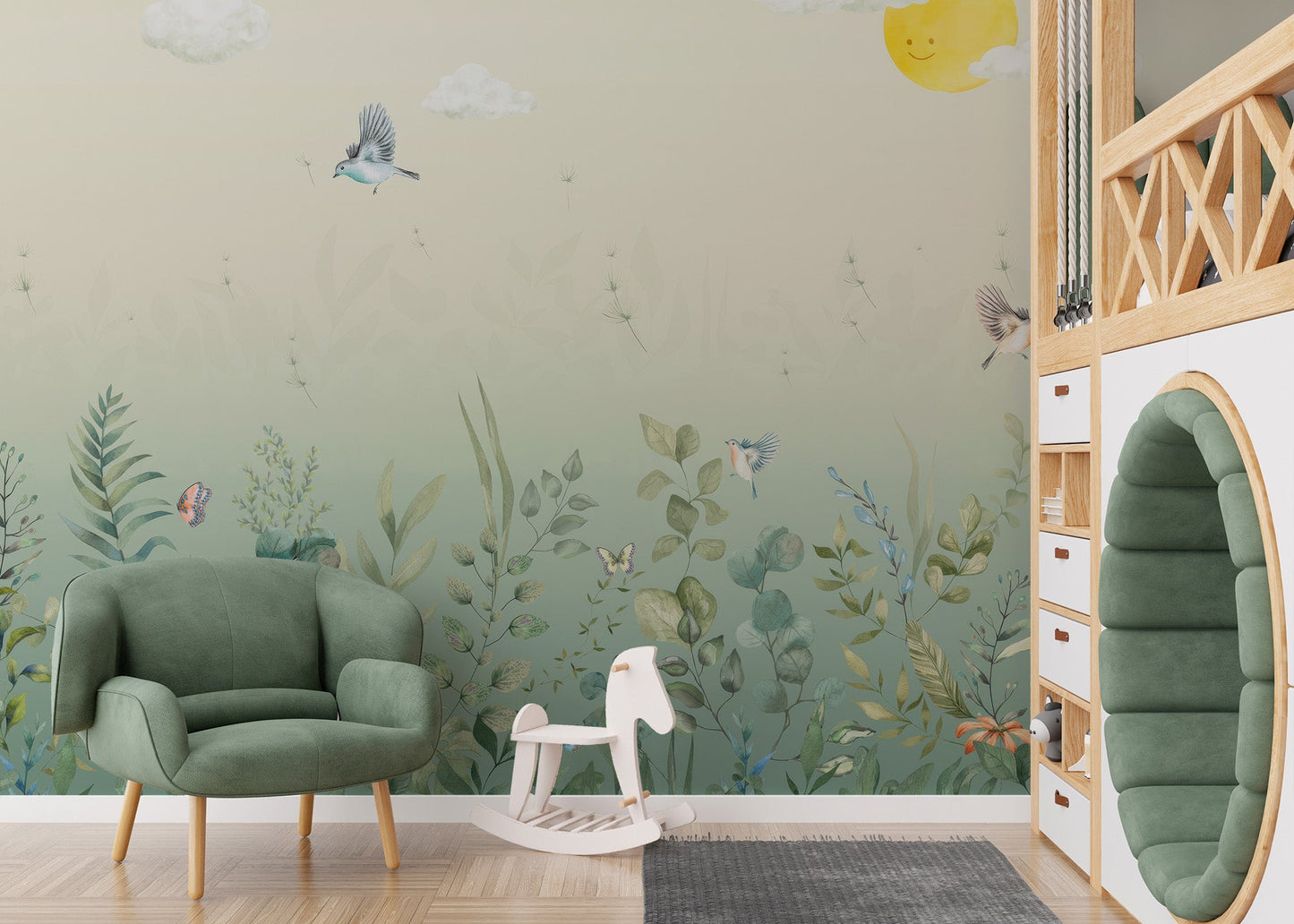Sunshine Garden Wallpaper Mural - Wallanza