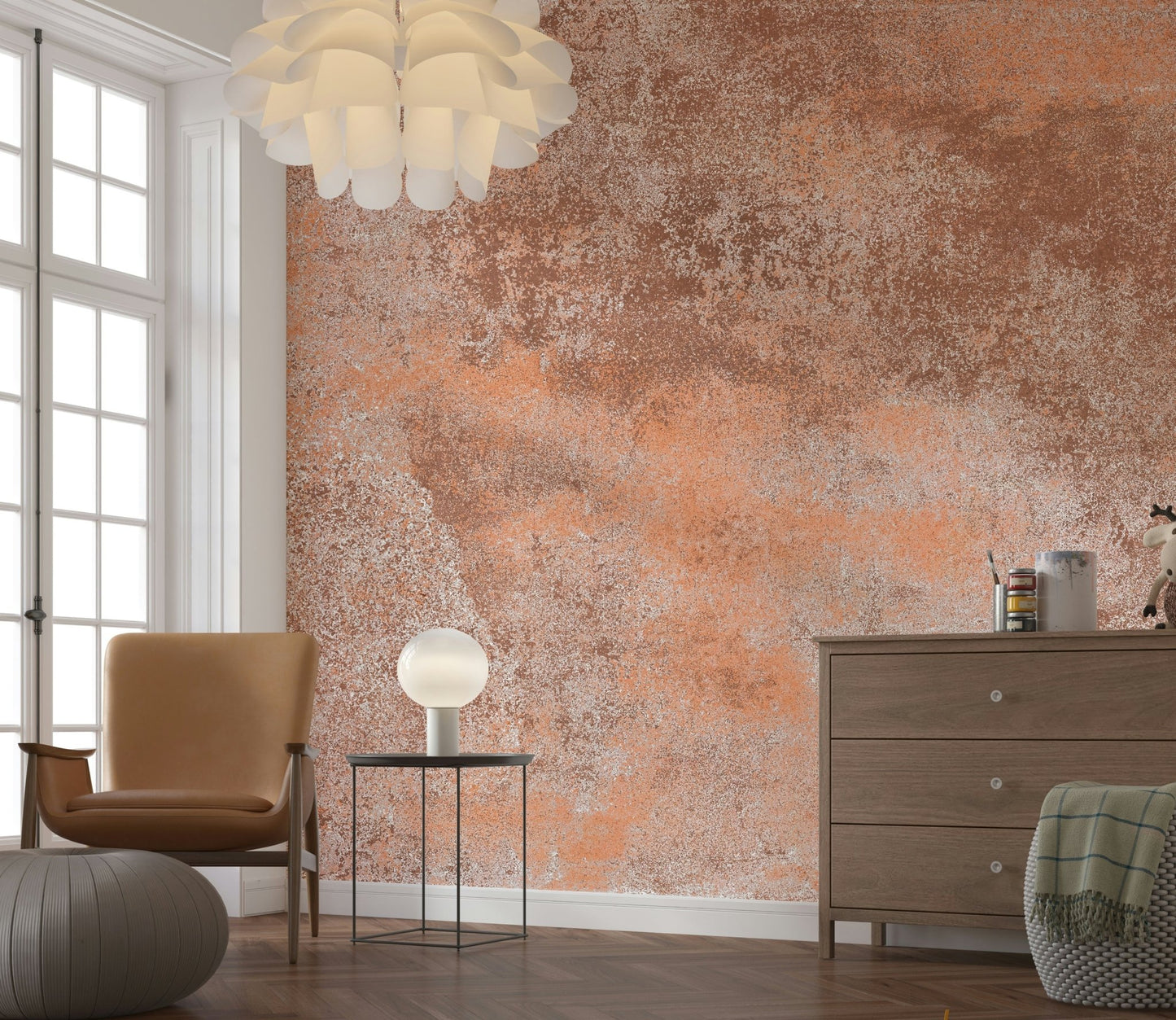 Terra Cotta Rust Wall Mural - Wallanza
