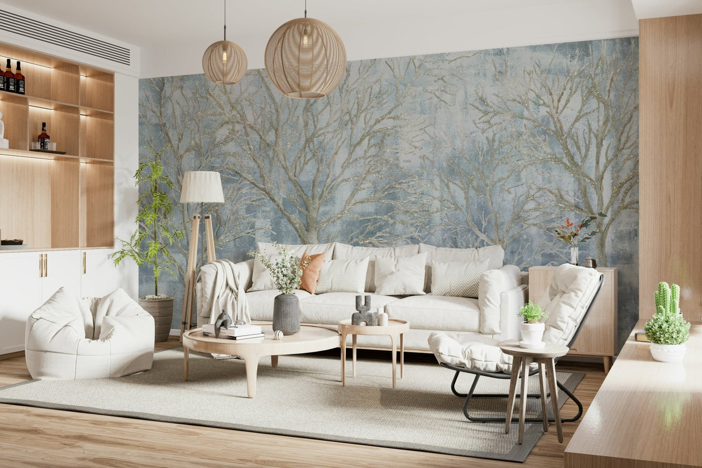 Textured Forest Wall Mural - Wallanza