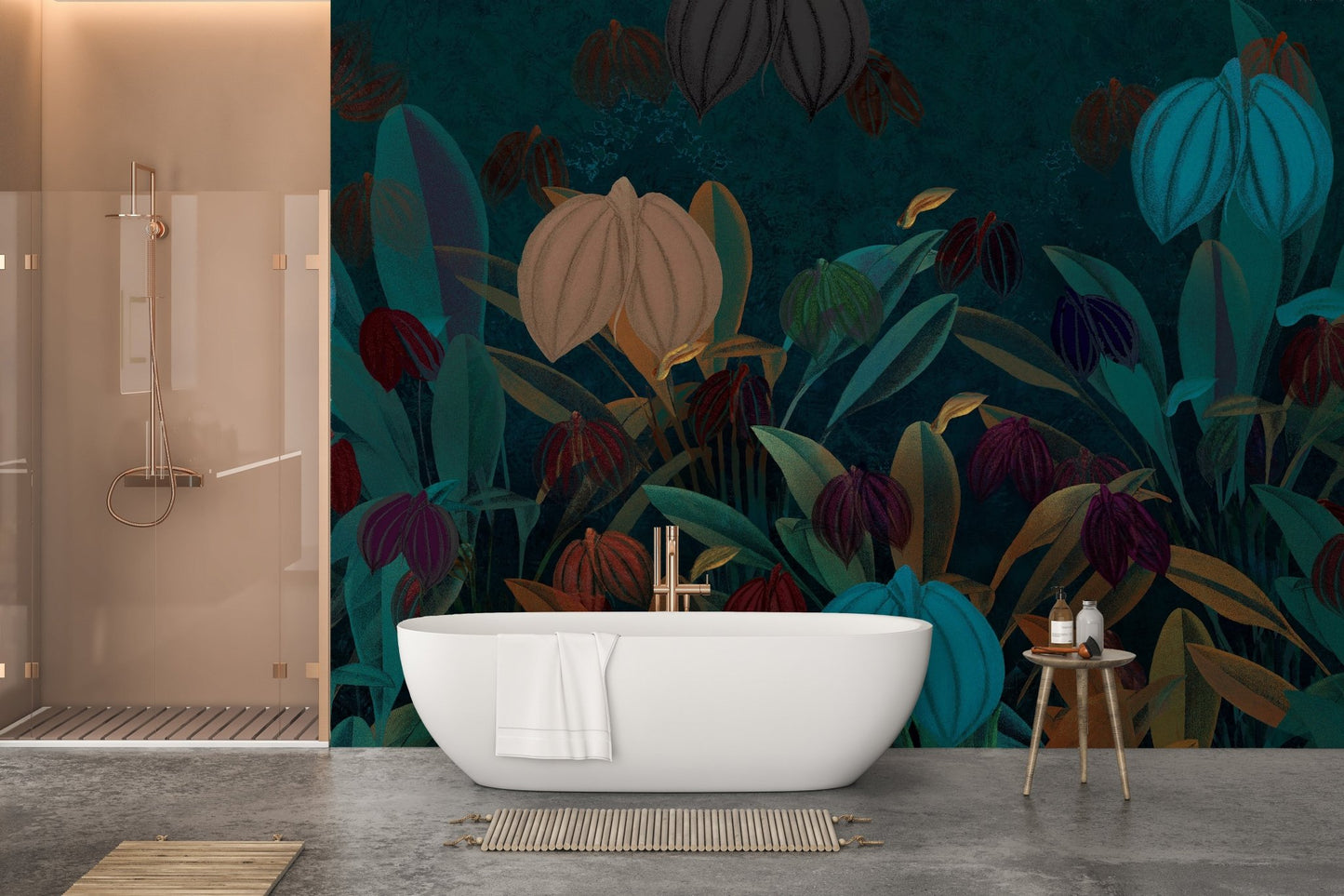 Vibrant Botanical Garden Wall Mural - Wallanza