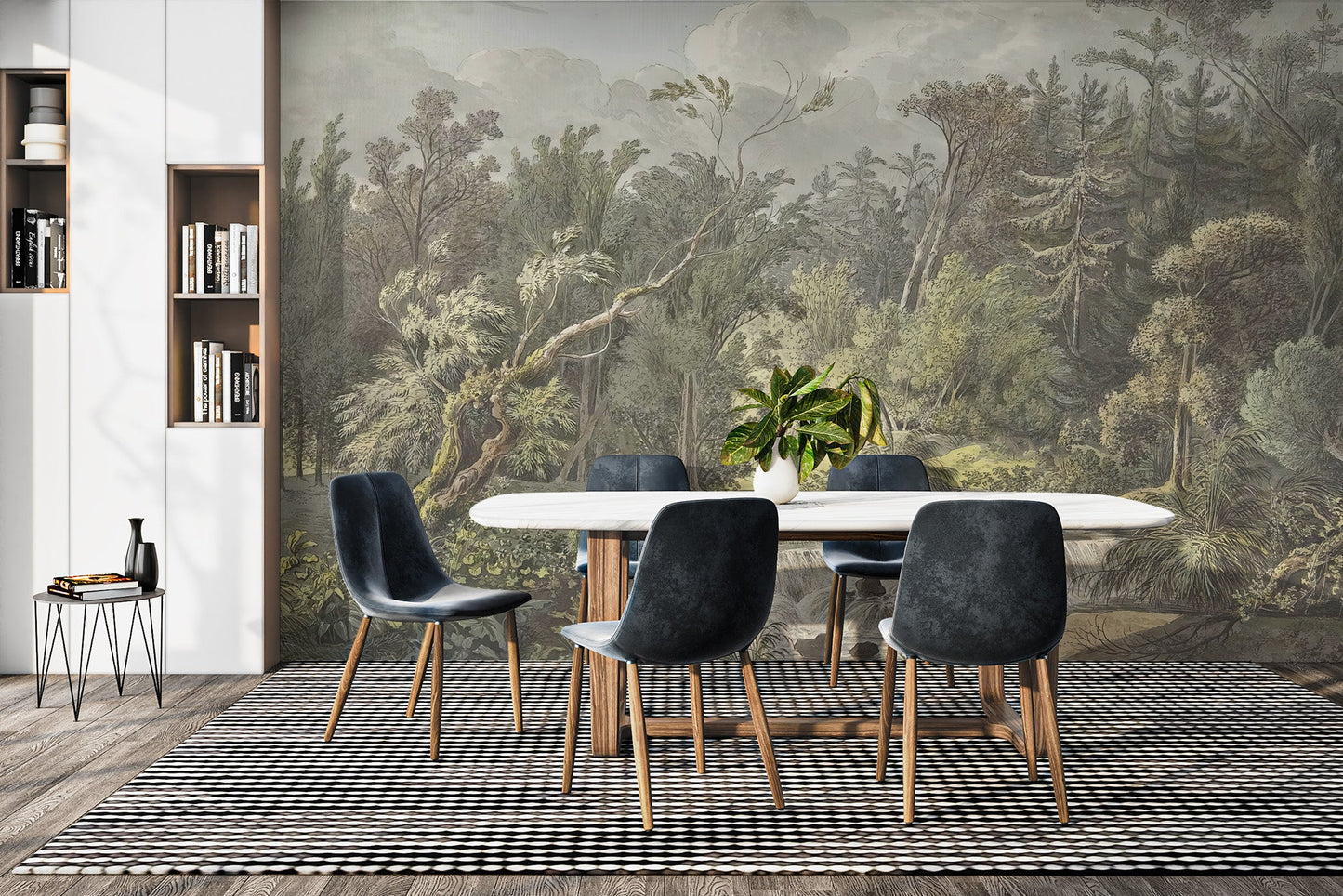 Vintage Jungle Waterfall Wall Mural - Wallanza