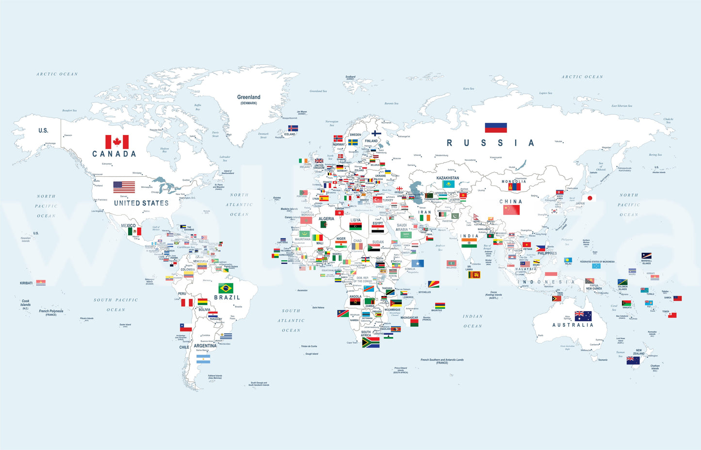Global Flags & Frontiers Wall Mural