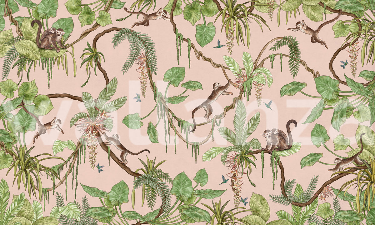 Monkey Business in Paradise Wall Mural