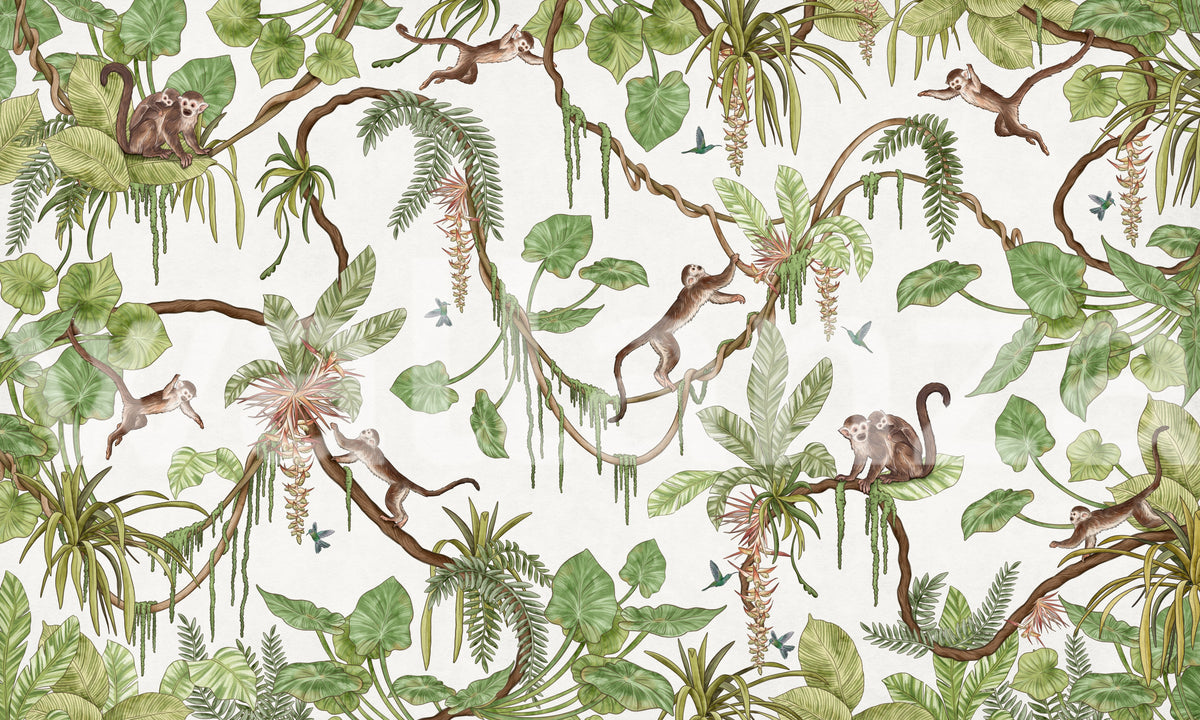 Monkey Business Wall Mural