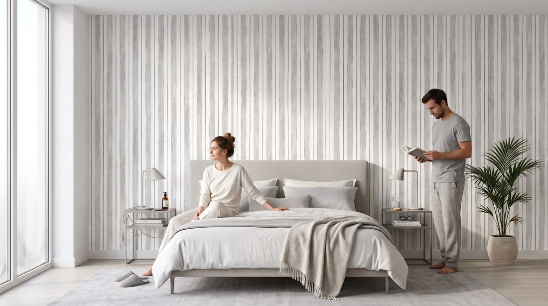 Low Ceiling Look Taller With Wallpaper