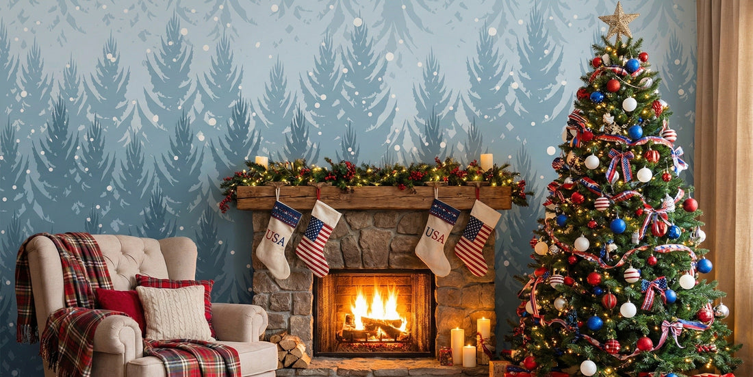Christmas Decorating Tips for Styling a Modern Holiday Home with Wallpaper - Wallanza