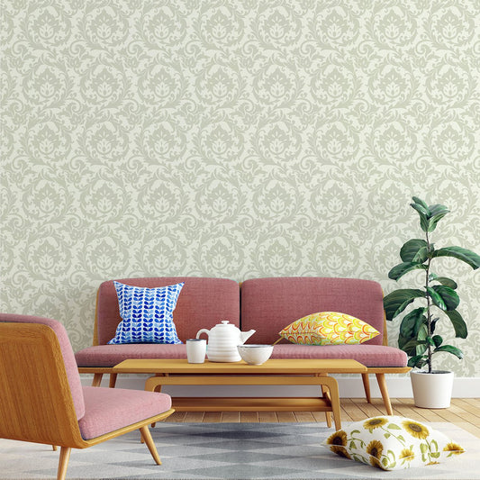 What Is Damask Wallpaper? Modern Repeat Pattern Ideas for Every Room