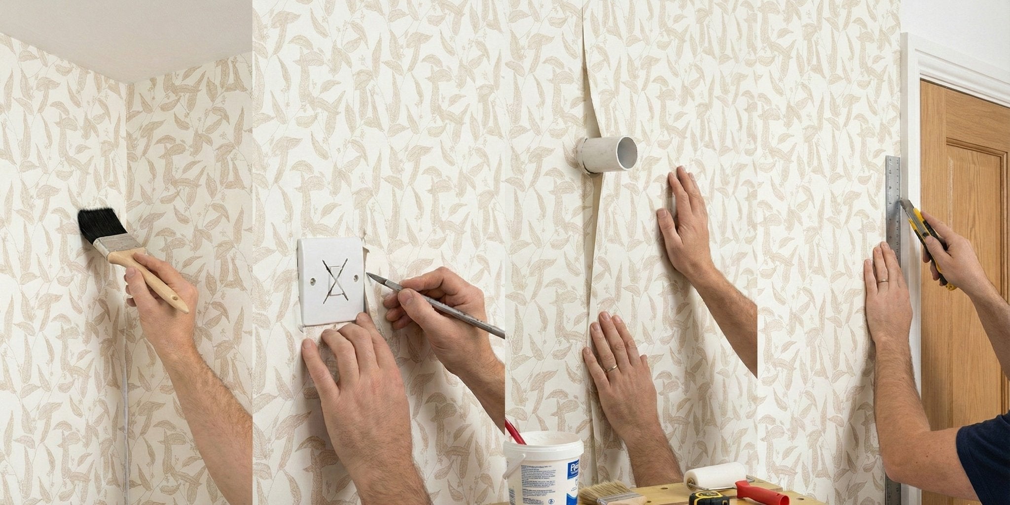 Master Expert Wallpaper Cuts Around Awkward Objects