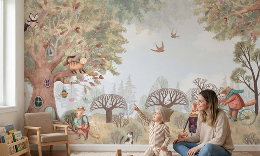 Storybook Wallpaper for Baby Room 