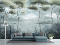 Classic Italian Pine Lake Wall Mural