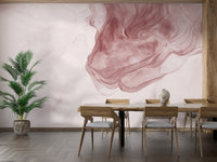 Elegant red watercolor abstract mural for modern decor
