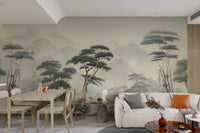Soft watercolor jungle wall art
