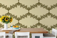 Acanthus trellis wallpaper for a refined and classic interior look
