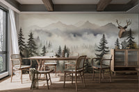 Golden autumn trees wall covering
