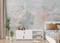 Dancing girls peel-off mural for fun and creative rooms