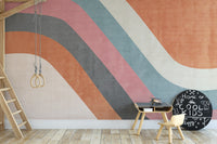 Modern waves mural for vibrant home decor
